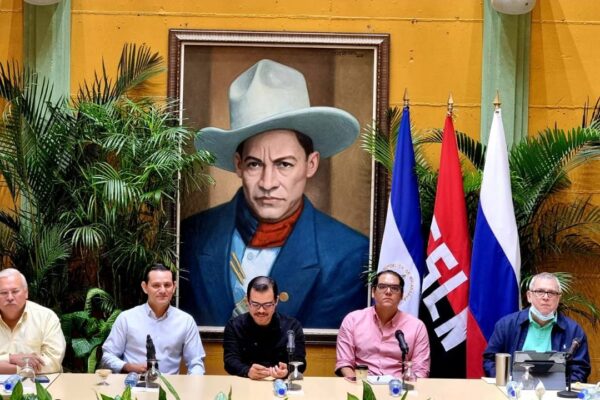 Medios del poder ciudadano de Nicaragua en videoconferencia con Partido Rusia Unida