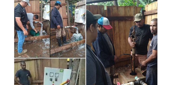 Mejoran capacidad en pozos de agua potable de comunidades de Río San Juan