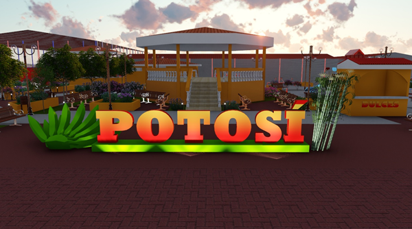 Reconstruyen parque central de Potosí, Rivas