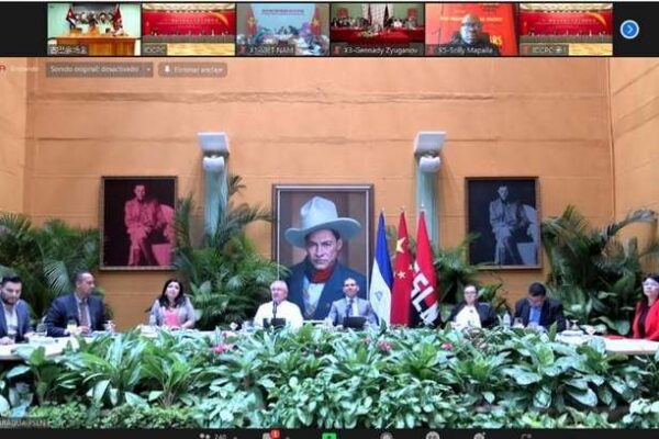 Nicaragua asiste al Foro Mundial del Partido Comunista de China con Partidos Políticos Marxistas
