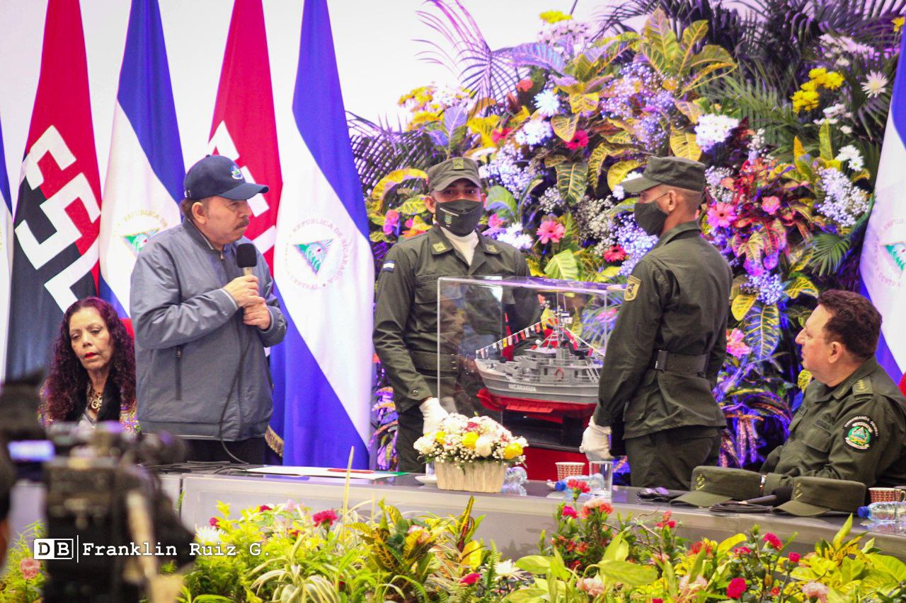 Comandante Daniel Ortega hace breve recorrido por la fundación de la Fuerza Naval