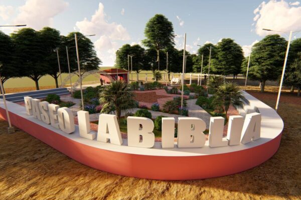 Construyen segunda etapa del Paseo de la Biblia en Villa El Carmen