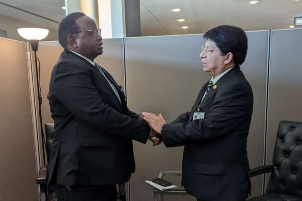 Canciller de Nicaragua sostiene  encuentros llenos de amistad y solidaridad en la ONU