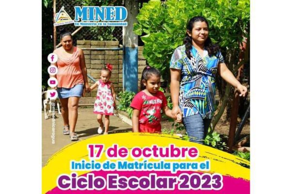 Matrículas del Ciclo Escolar 2023 inician el 17 de octubre