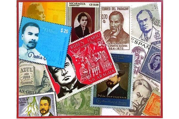 Darío en estampillas de 11 países