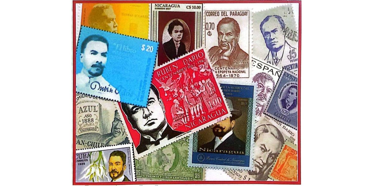 Darío en estampillas de 11 países