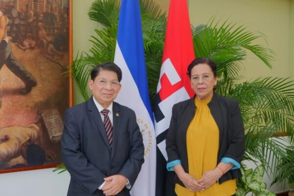 Canciller Denis Moncada en encuentro con Daysi Torres, nueva Embajadora de Nicaragua en Venezuela