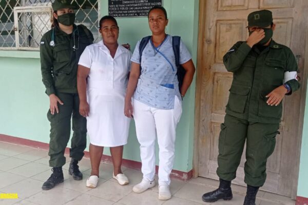 Cuerpo Médico militar realiza más de 900 atenciones médicas en Bluefields y la desembocadura del Río Grande