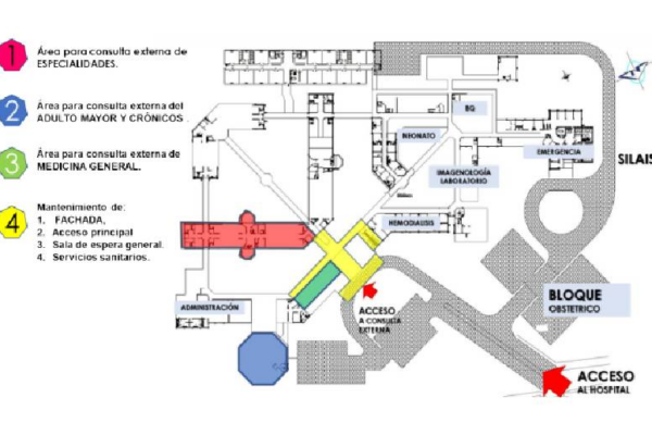 Avanza a pasos agigantados el acondicionamiento de 4 áreas del Hospital Esapaña