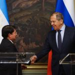 Conferencia de prensa de los Cancilleres Denis Moncada de Nicaragua y Canciller de la Federación de Rusia