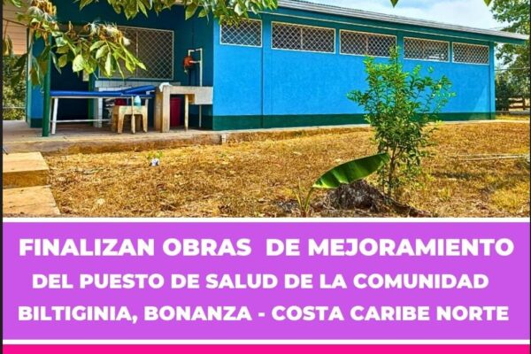 Familias de Bonanza inaugurarán nuevo Puesto de Salud
