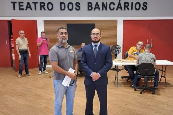 Representante de Nicaragua en Brasil se reúne con el Tesorero de la Junta Directiva del Sindicato de los Bancarios