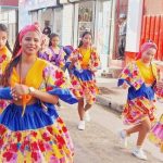 Familias de Jinotepe saludaron el Día de la Dignidad Nacional con vistoso carnaval