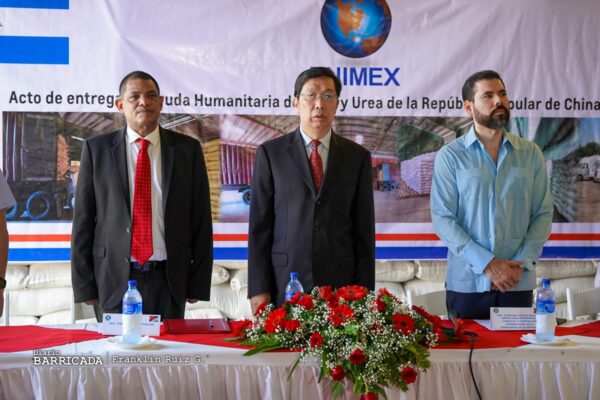 República Popular China entrega toneladas de ayuda humanitaria de trigo y urea a familias nicaragüenses