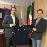 Representante de la embajada de Nicaragua en Irán en reunión con el Presidente de la Federación Nacional de Baloncesto Iraní