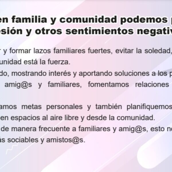 Foto de Conoce la nueva Cartilla «Previniendo Depresiones y Suicidios» (Promoviendo salud mental)