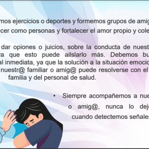 Foto de Conoce la nueva Cartilla «Previniendo Depresiones y Suicidios» (Promoviendo salud mental)
