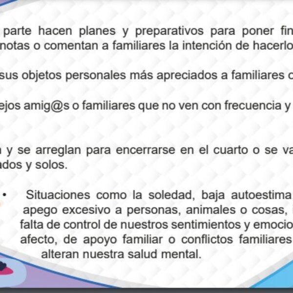 Foto de Conoce la nueva Cartilla «Previniendo Depresiones y Suicidios» (Promoviendo salud mental)