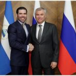 Delegación de Nicaragua en reunión con el Presidente de la Duma Estatal de la Federación de Rusia