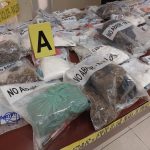 3 kilos de cocaína y 74 libras de marihuana fueron incautados por la Policía Nacional esta semana