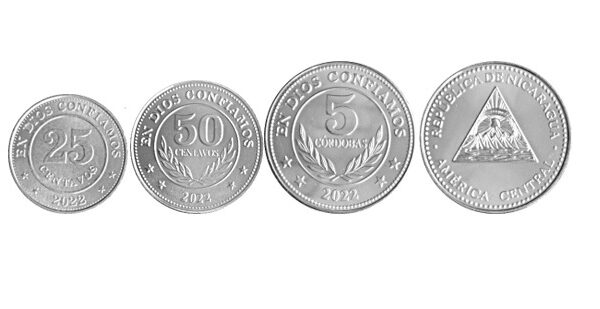 BCN informa de la nueva emisión de monedas de 5 córdobas, 50 centavos y 25 centavos de Córdoba