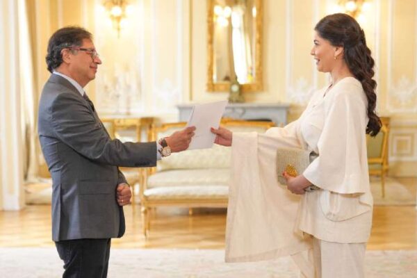 Embajadora de Nicaragua en Colombia presenta Cartas Credenciales al Presidente Gustavo Petro