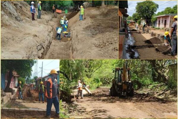 Construcción del Sistema de Alcantarillado en Telica alcanza un 65% de avance