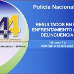 Informe semanal de la Policía Nacional expone resultados positivos