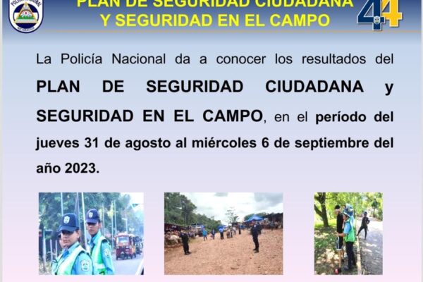 Policía Nacional fortalece la seguridad de las familias nicaragüenses