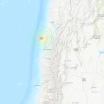 Un sismo de magnitud 6,6 se registra frente a las costas de Chile