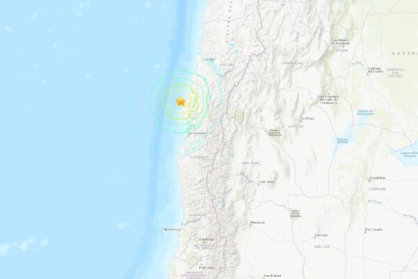 Un sismo de magnitud 6,6 se registra frente a las costas de Chile