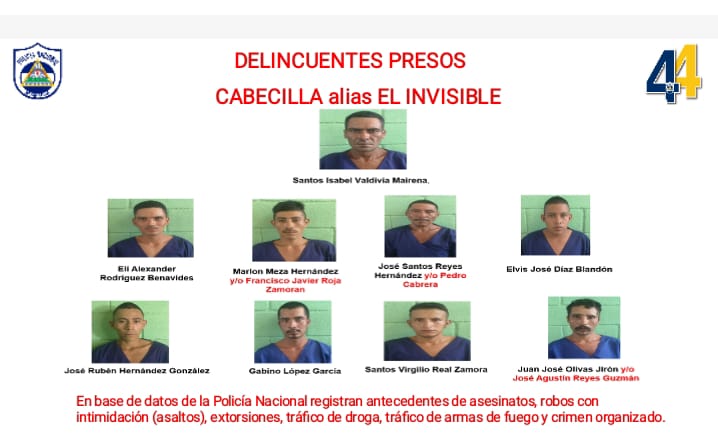 Policía Nacional desarticula Peligrosa Banda ‘EL INVISIBLE’