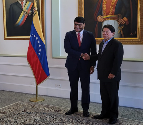 REUNIÓN DE CANCILLERES DE NICARAGUA Y VENEZUELAEN CARACAS