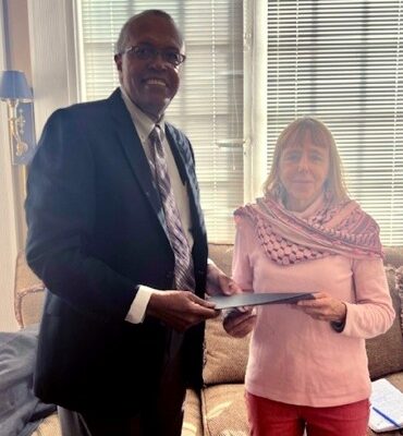 Embajada de Nicaragua en Washington recibe visita de la Delegación Solidaridad con el Pueblo Palestino