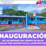 Entrega de mejoras en el Puesto de Salud beneficia a miles en Boaco