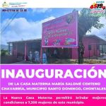 CASA MATERNA EN SANTO DOMINGO, CHONTALES