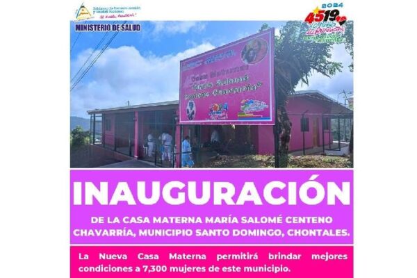 CASA MATERNA EN SANTO DOMINGO, CHONTALES