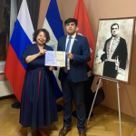 Estudiantes nicaragüenses en Rusia rinden homenaje al poeta universal Rubén Darío