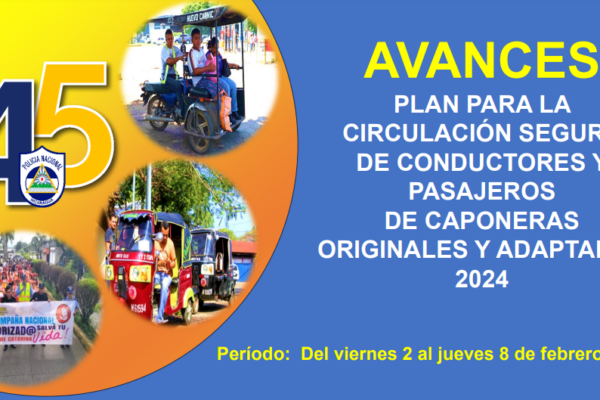 Plan para la circulación segura de conductores y pasajeros de caponeras