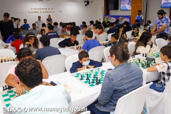 Celebran cuarto aniversario de la Academia de Ajedrez de Managua