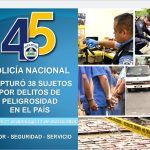 38 sujetos fueron capturados por delitos de peligrosidad a nivel nacional