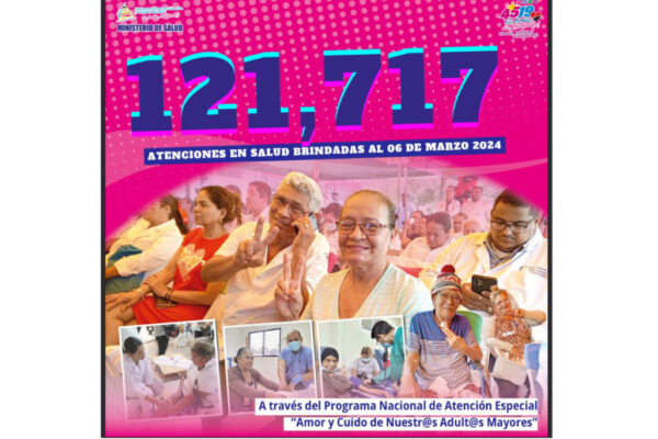 Más de 121 mil atenciones médicas son garantizadas a adultos mayores en Nicaragua