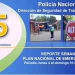 Policía Nacional reportó 19 personas fallecidas por accidentes de tránsito