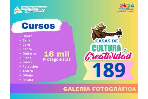 Destacan labor semanal de las Casas de Cultura y Creatividad