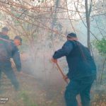 Fuerza Naval y comunidades unidas contra el fuego en Chinandega