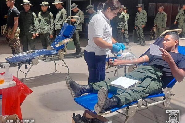 Batallón Ecológico “Bosawas” participó en jornada de donación de sangre