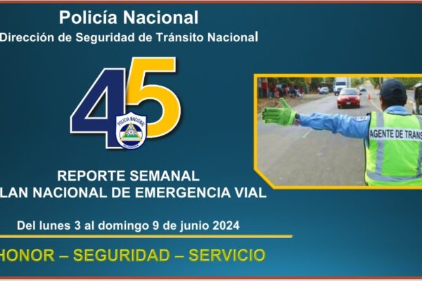 Accidentes de tránsito disminuyen en Nicaragua