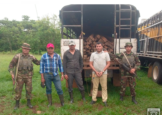 Ejército de Nicaragua lleva a cabo ocupación de madera  de la especie Palo de Agua y Níspero, trasladada de manera ilegal