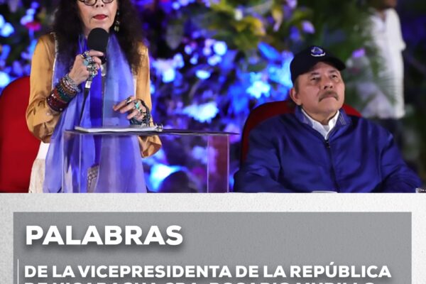 Declaraciones de la Vicepresidenta Rosario Murillo viernes 16 de agosto