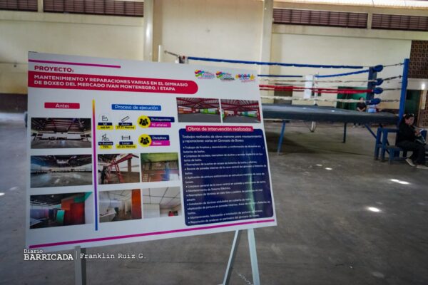 Avanzan mejoras en el Gimnasio de Boxeo del Mercado Iván Montenegro